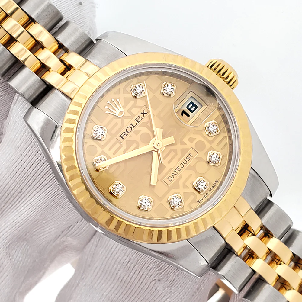 Rolex Datejust Factory Jubilee Diamond Dial Yellow Gold/Steel 26mm 179173 Watch Box/Apr - Image 2