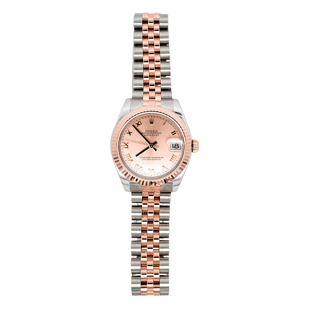 Rolex Datejust Factory Pink Roman Dial Rose Gold/Steel Jubilee 31mm Watch 178271 Box/Apr - Image 4