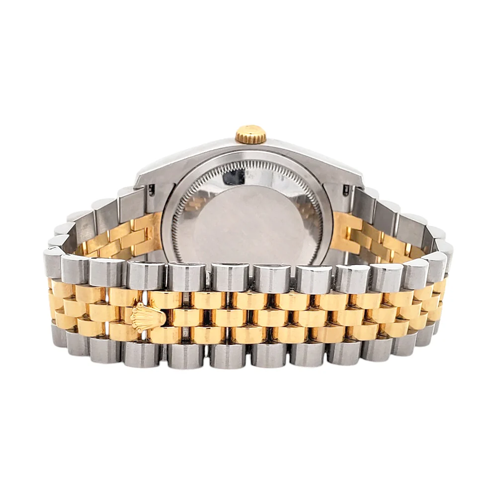 Rolex Datejust Factory Silver Diamond Dial 2-tone Yellow Gold/Steel Jubilee 36mm Watch 116233 - Image 5