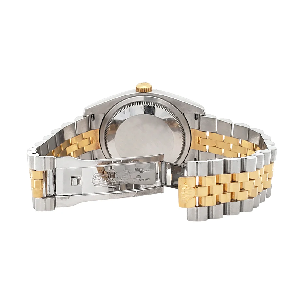 Rolex Datejust Factory Silver Diamond Dial 2-tone Yellow Gold/Steel Jubilee 36mm Watch 116233 - Image 6
