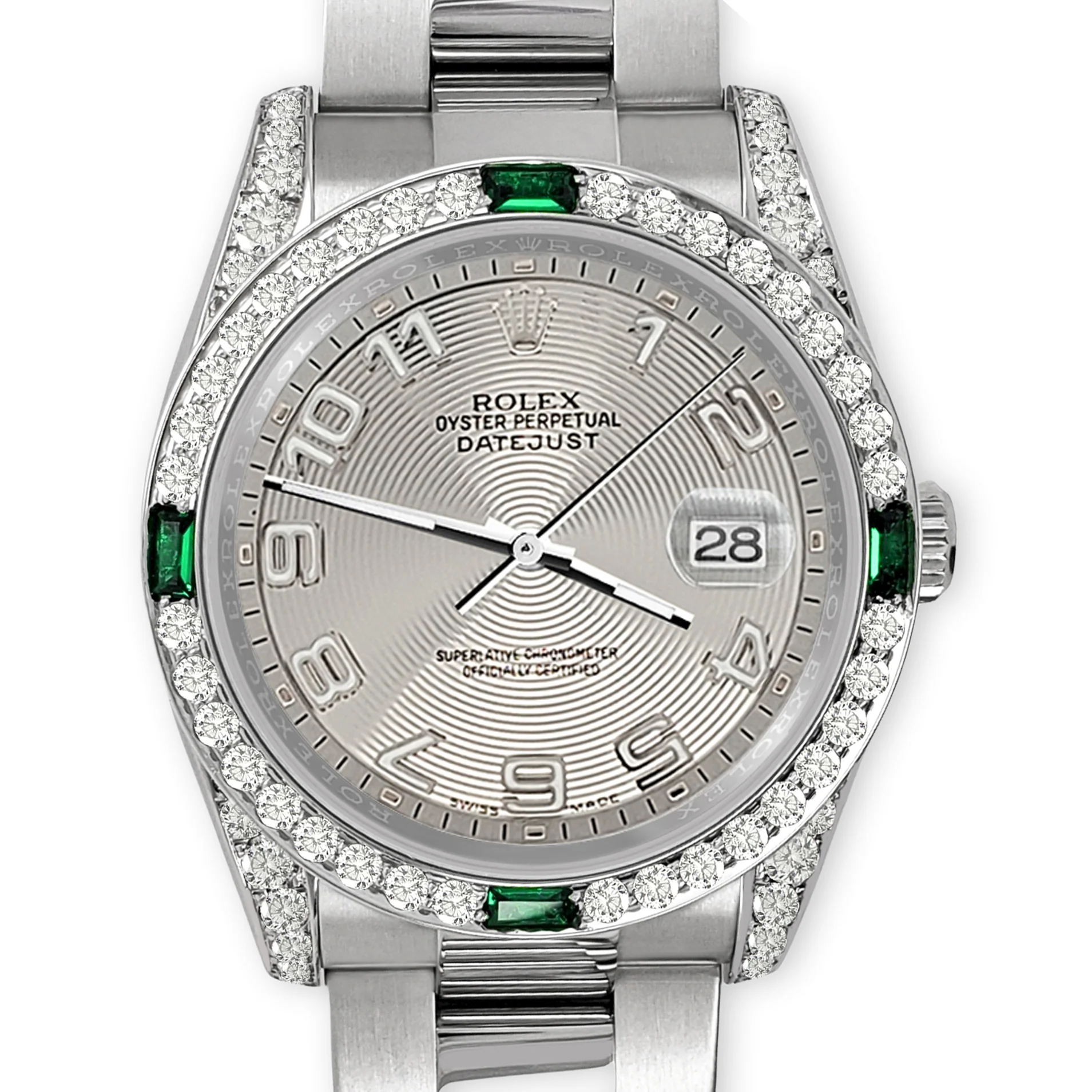 Rolex Datejust Grey Concentric Dial 36mm 2.5ct Diamond Bezel 116200 Steel Watch - Image 3