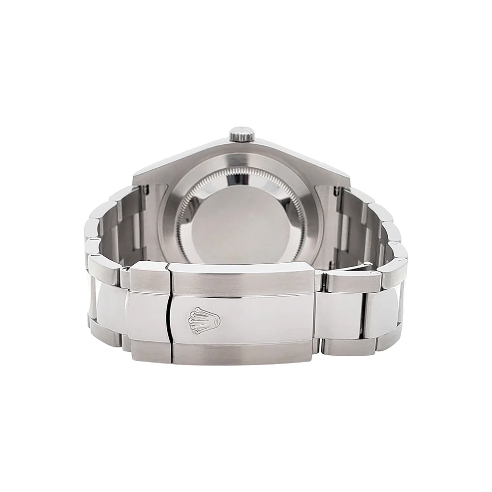 Rolex Datejust II 116334 Black Index Dial White Gold Fluted Bezel Steel 41mm Watch Box Papers - Image 6