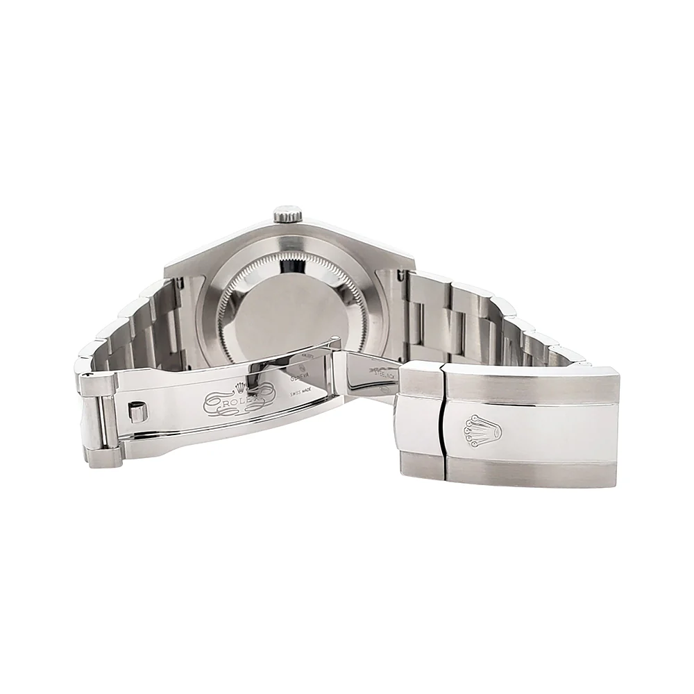 Rolex Datejust II 116334 Black Index Dial White Gold Fluted Bezel Steel 41mm Watch Box Papers - Image 7