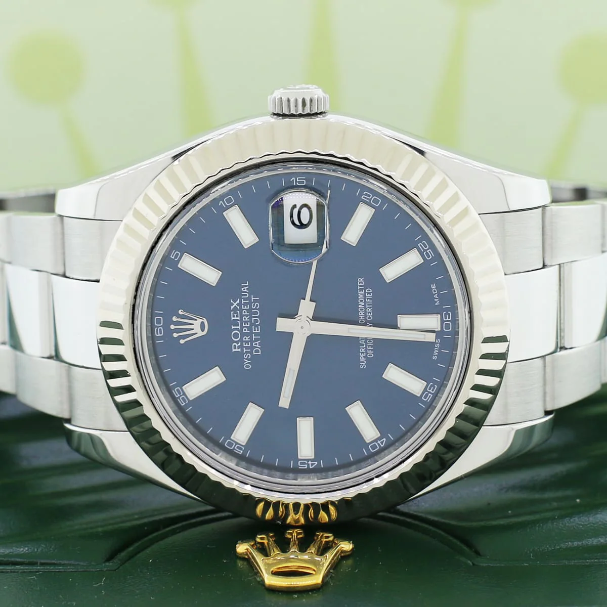 Rolex Datejust II 18K White Gold Stainless Steel 41MM Automatic Mens Watch 116334 - Image 2