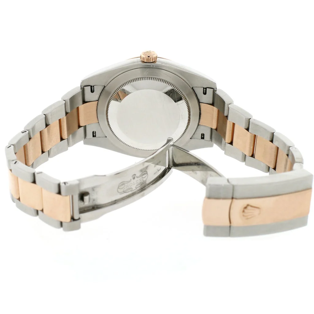 Rolex Datejust II 2-Tone 18K Everose Gold/Stainless Steel 41mm Sundust Diamond Dial Automatic Mens Oyster Watch 126301 - Image 9