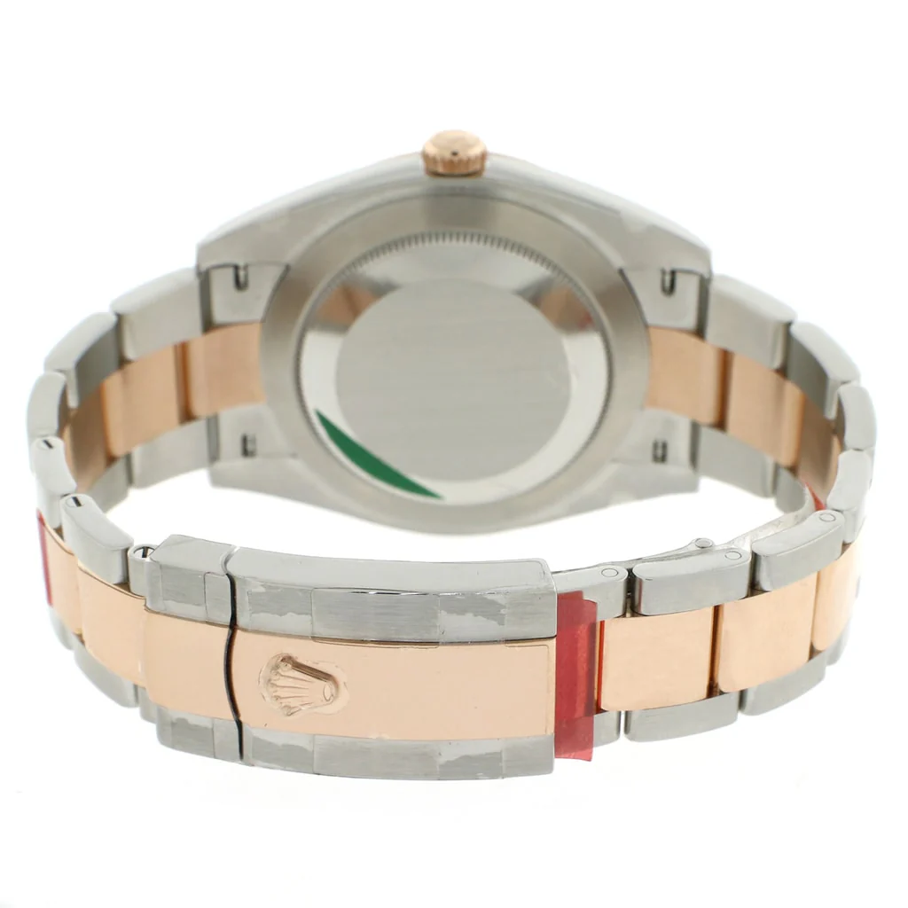 Rolex Datejust II 2-Tone 18K Everose Gold/Stainless Steel 41mm Sundust Factory Diamond Dial Automatic Mens Oyster Watch 126301 - Image 8