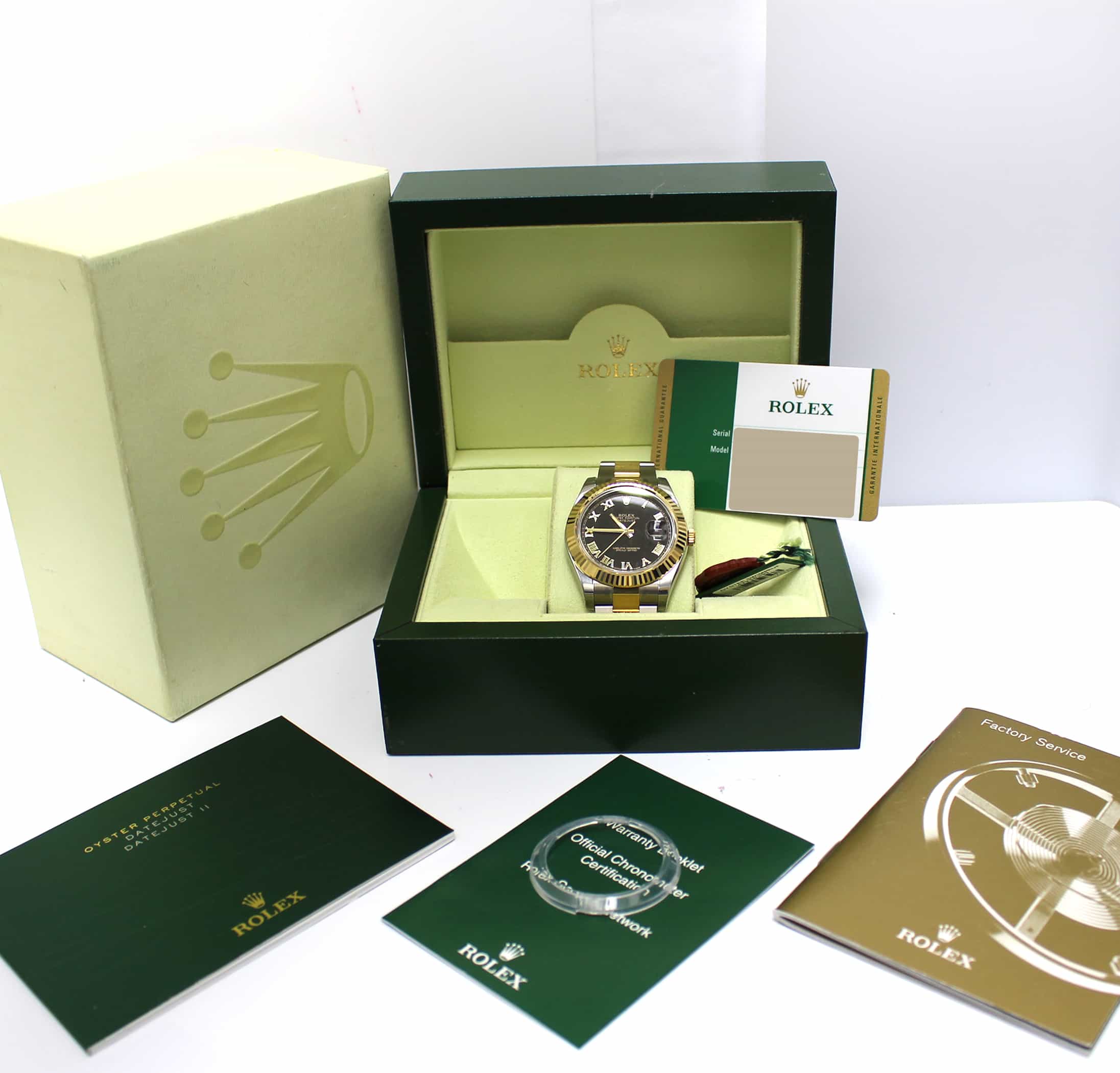 Rolex Datejust II 2-Tone 18K Yellow Gold/Stainless Steel 41MM Automatic Mens Watch 116333 - Image 3