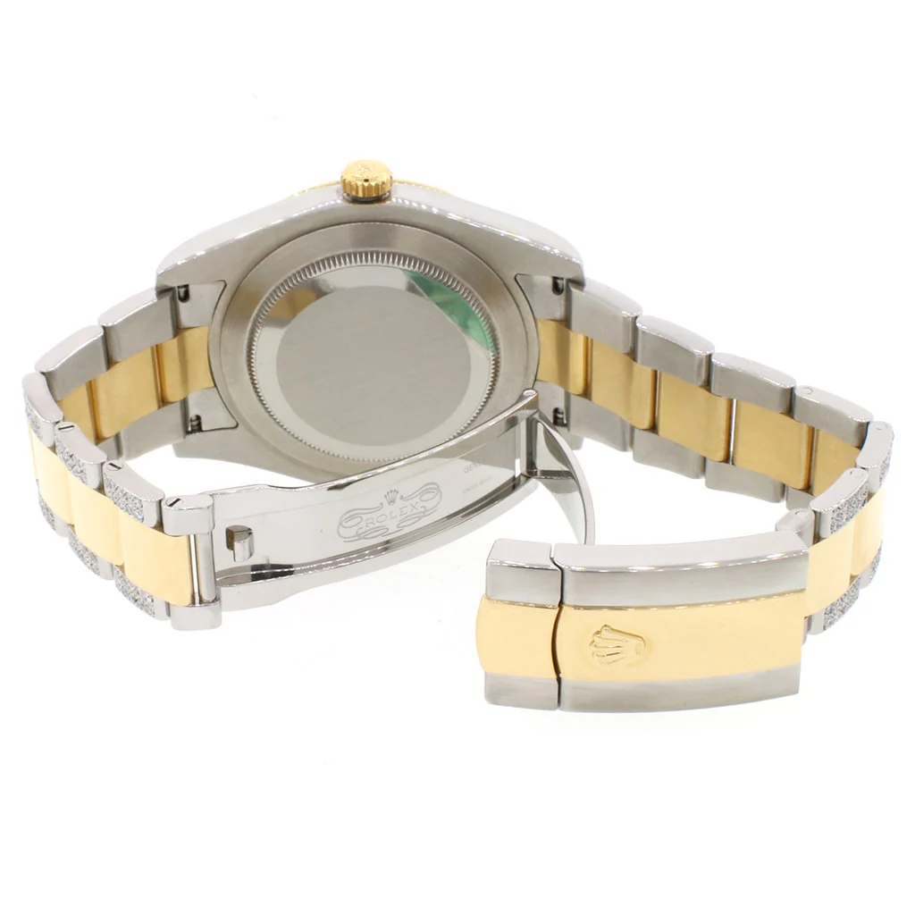 Rolex Datejust II 2-Tone18K Yellow Gold/Stainless Steel Factory Cream Stick Dial 41MM Mens Oyster Watch 116333 w/Diamond Bracelet - Image 7