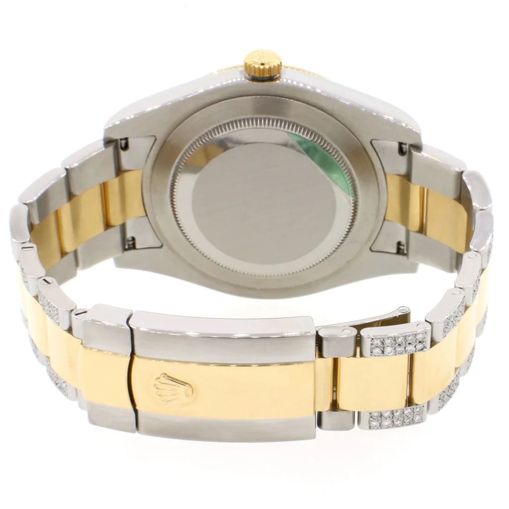 Rolex Datejust II 2-Tone18K Yellow Gold/Stainless Steel Factory Cream Stick Dial 41MM Mens Oyster Watch 116333 w/Diamond Bracelet - Image 8