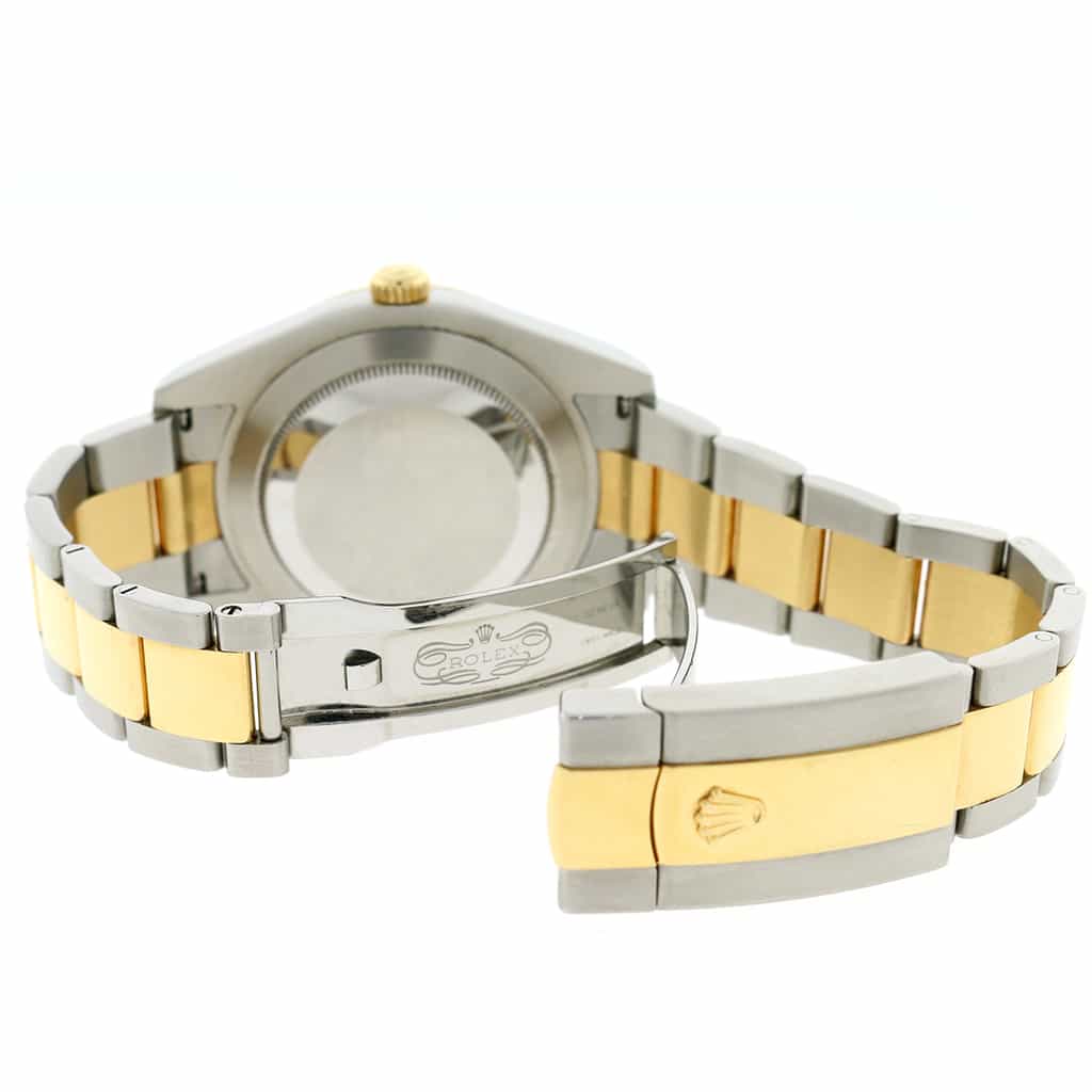 Rolex Datejust II 2-Tone18K Yellow Gold & Stainless Steel Original Champagne Diamond Dial 41MM Automatic Mens Oyster Watch 116333 - Image 9
