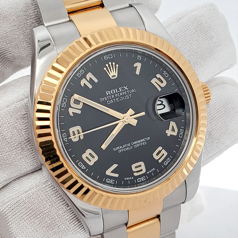 Rolex Datejust II 41mm 116333 Black Arabic Dial 2-tone Watch Box Papers - Image 3
