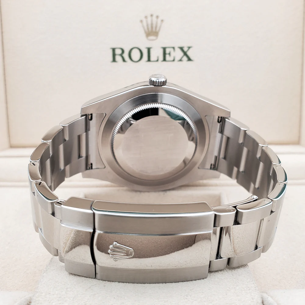 Rolex Datejust II 41mm 116334 Black Index Dial White Gold Fluted Bezel Steel Watch Box Papers - Image 5