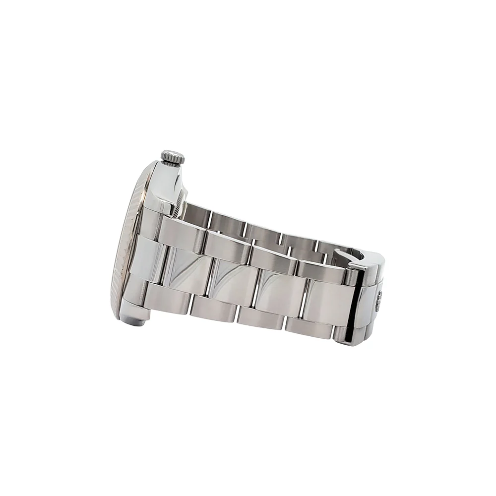 Rolex Datejust II 41mm 116334 White Index White Gold Fluted Bezel Steel Watch Box Papers - Image 5