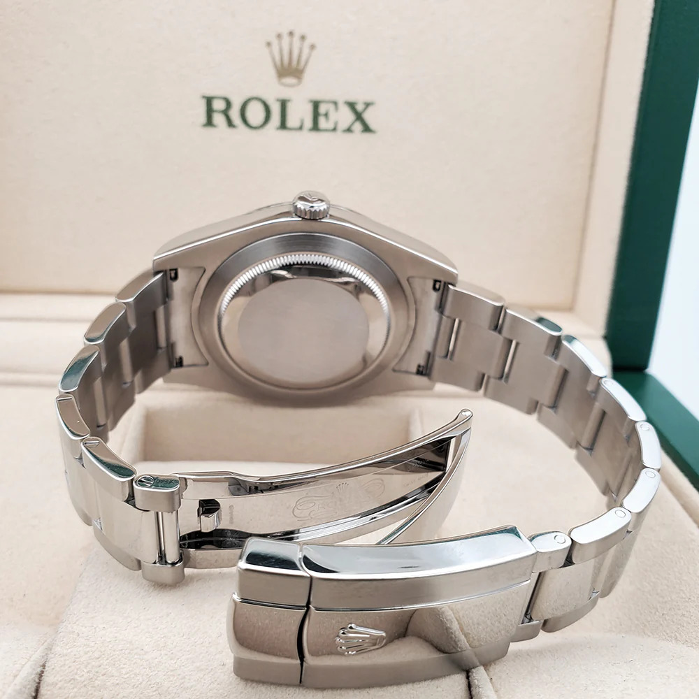 Rolex Datejust II 41mm 116334 White Index White Gold Fluted Bezel Steel Watch Box Papers - Image 6
