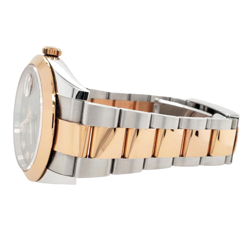 Rolex Datejust 41 126301 Factory Chocolate Diamond Dial Rose Gold/Steel Oyster Watch 2021 Box Papers - Image 4