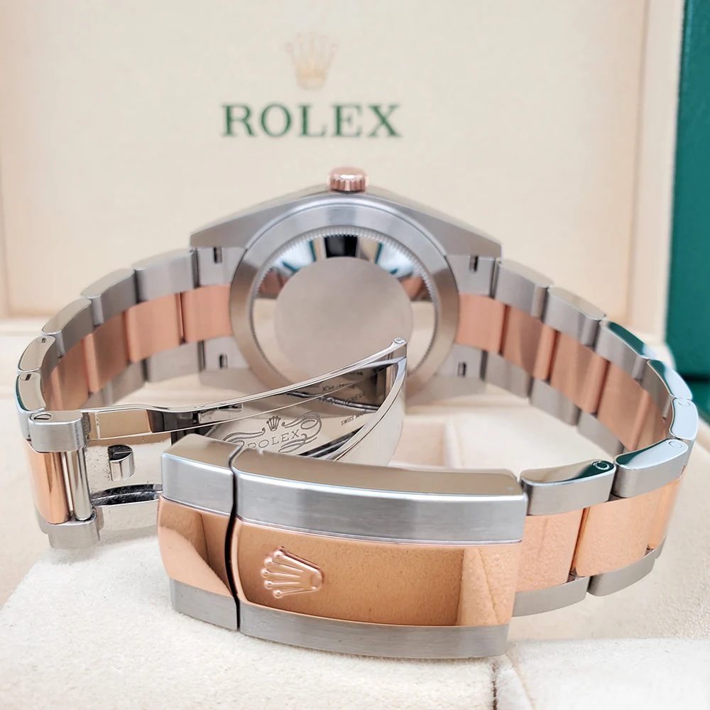 Rolex Datejust 41 126301 Factory Chocolate Diamond Dial Rose Gold/Steel Oyster Watch 2021 Box Papers - Image 6