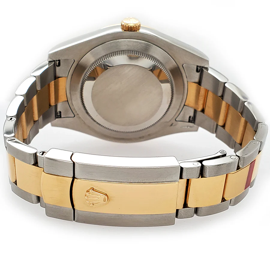 Rolex Datejust II 41mm 2-Tone Factory Champagne Diamond Dial - Fluted Bezel - Oyster Watch 116333 Box Papers - Image 4
