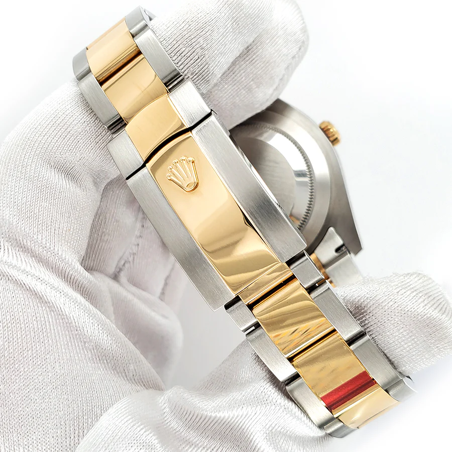 Rolex Datejust II 41mm 2-Tone Factory Champagne Diamond Dial - Fluted Bezel - Oyster Watch 116333 Box Papers - Image 5