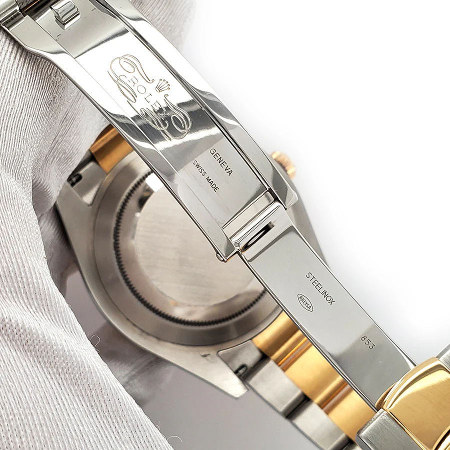 Rolex Datejust II 41mm 2-Tone Factory Champagne Diamond Dial - Fluted Bezel - Oyster Watch 116333 Box Papers - Image 6