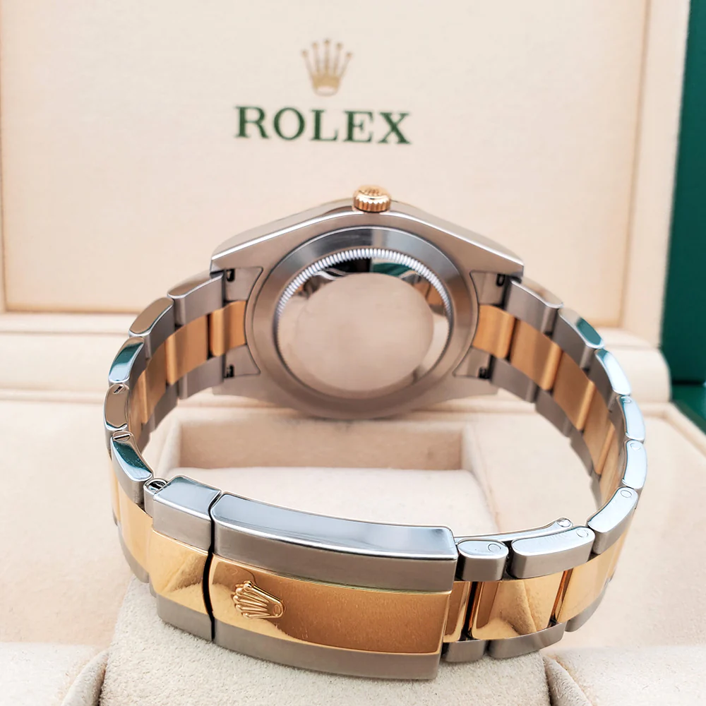 2021 Rolex Datejust II 41mm 2-Tone Factory Champagne Diamond Dial Oyster Watch 116333 Box Papers (New Card) - Image 5