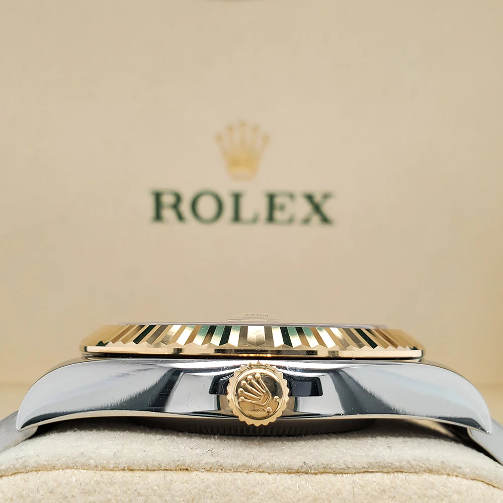 Rolex Datejust II 41mm 2-Tone Factory Ivory Diamond Dial - Fluted Bezel - Oyster Watch 116333 Box Papers - Image 4