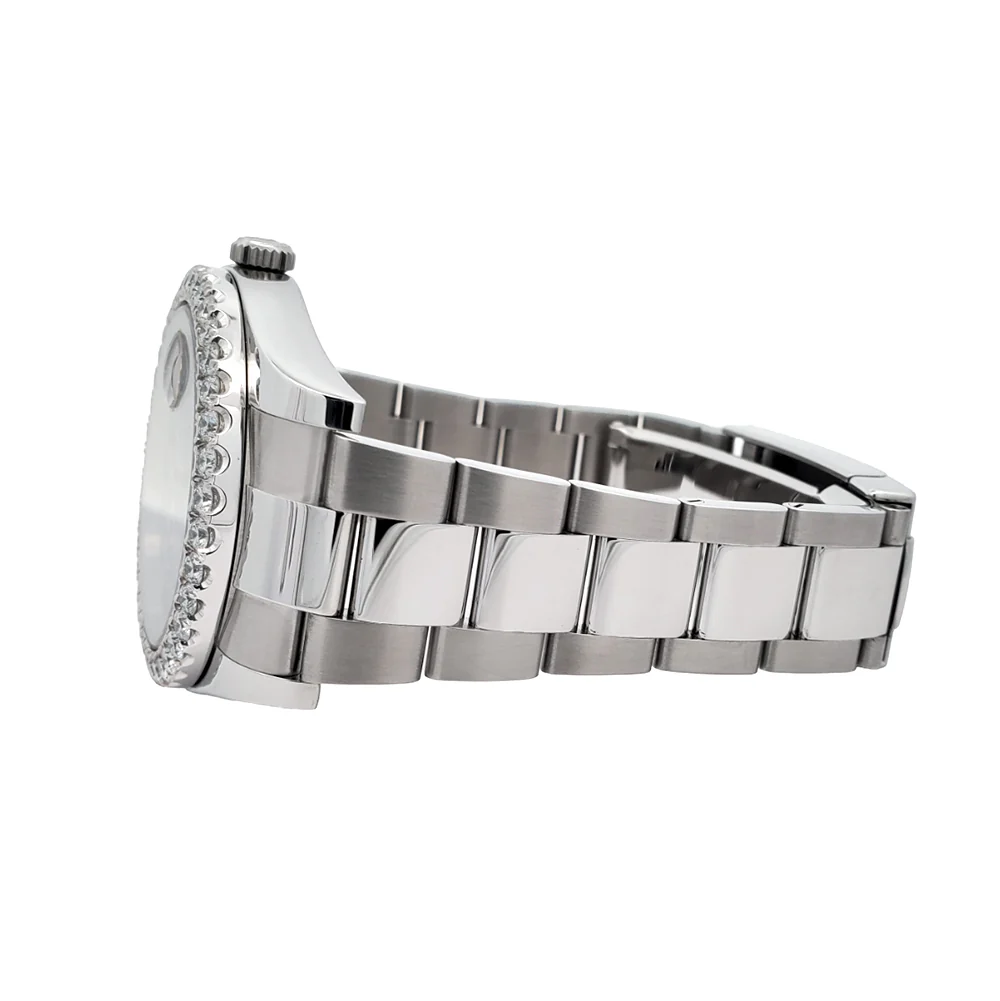 Rolex Datejust II 41mm 3.8ct Diamond Bezel/Blue Index Dial Steel Watch 116300 Box Papers - Image 4