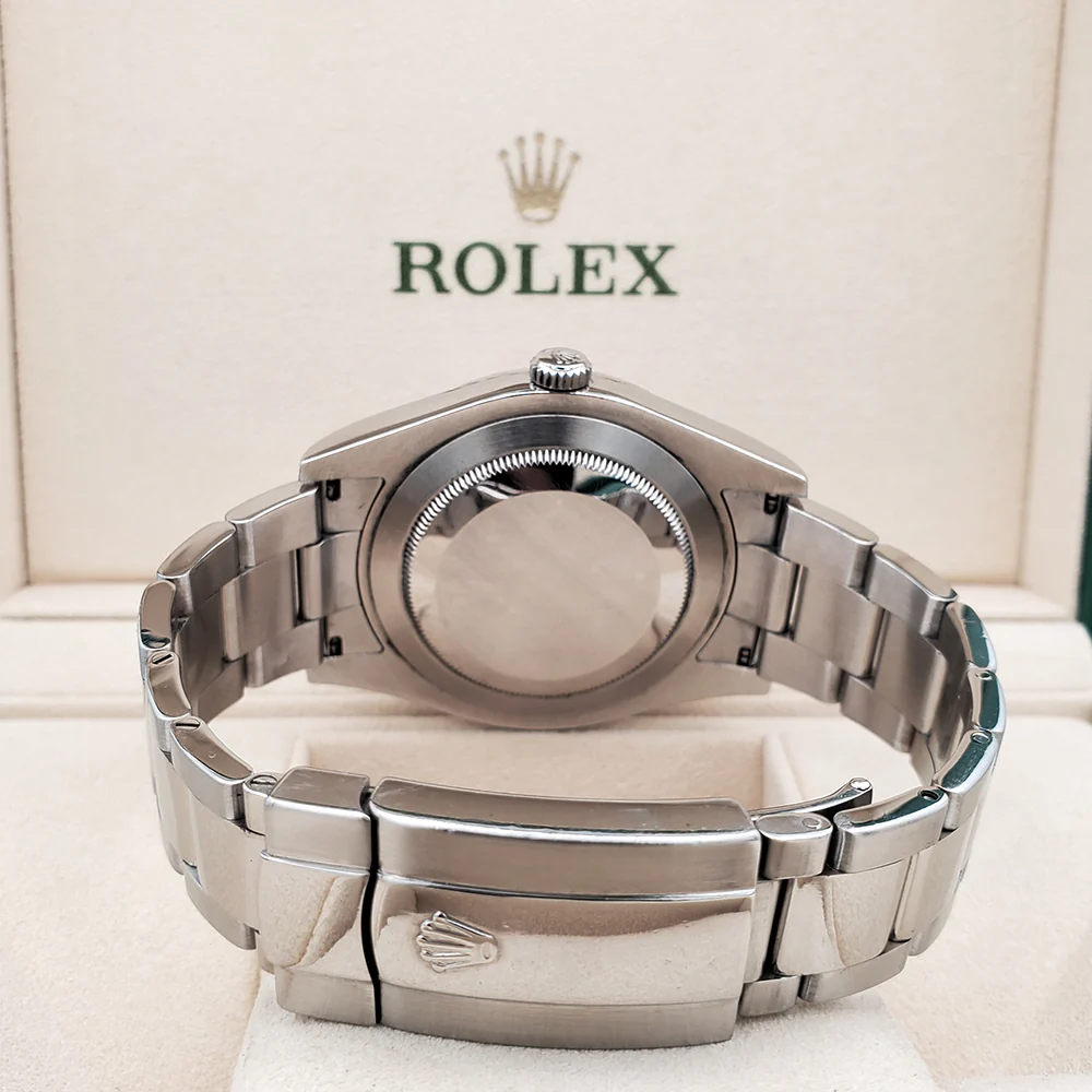 Rolex Datejust II 41mm Factory Diamond Rhodium White Gold Fluted Steel Watch 116334 Box Papers - Image 5