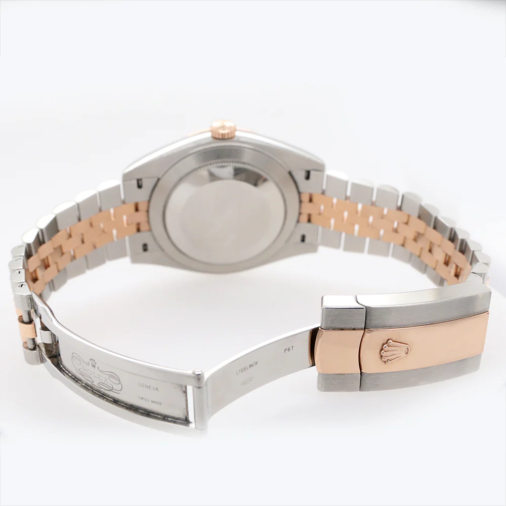 Rolex Datejust II 41mm Factory Sundust Diamond Dial/Smooth Bezel 2-Tone Rose Gold/Steel Watch 126301 Box Papers - Image 6