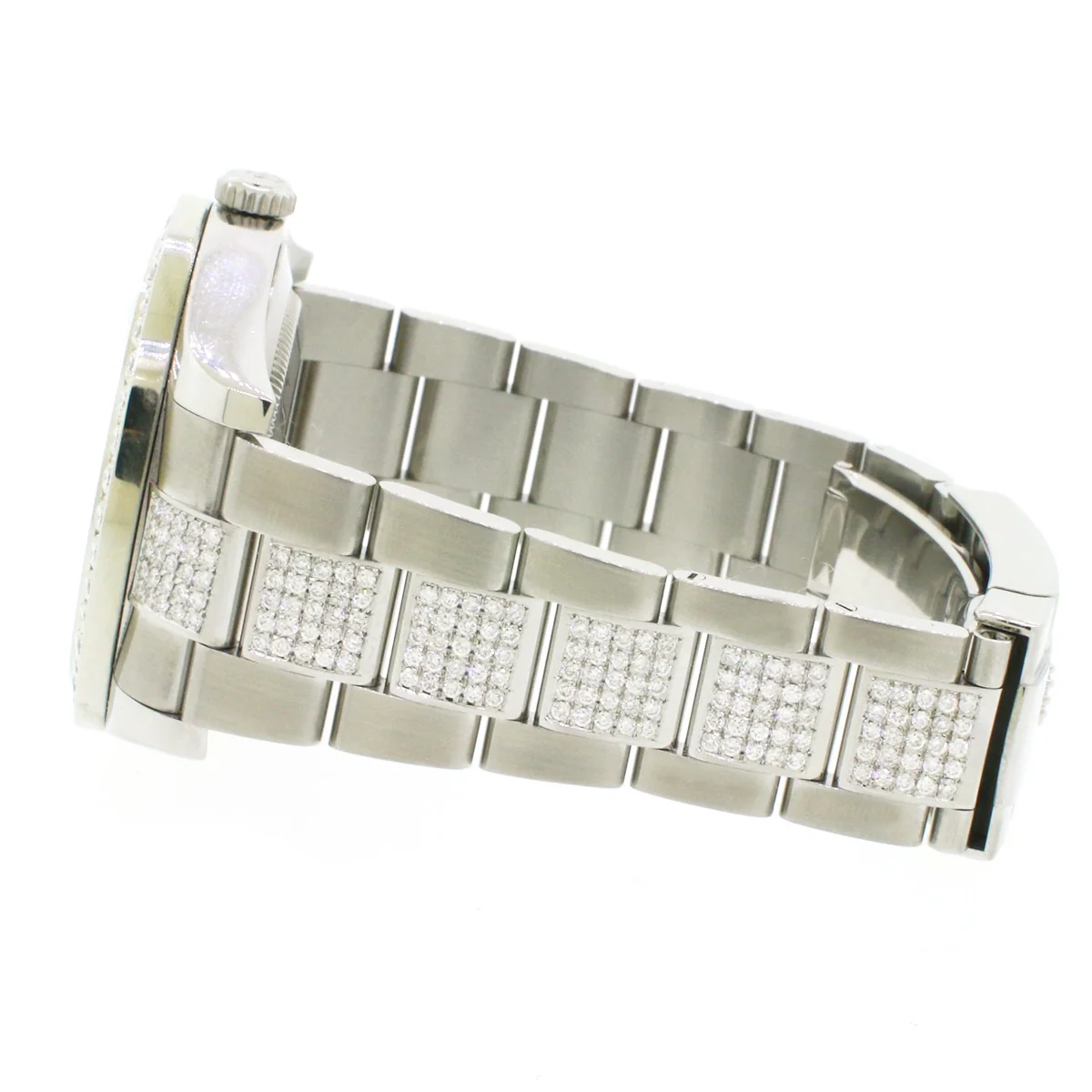 Rolex Datejust II 41mm 5.6CT Diamond Bezel/Bracelet/White Dial 116300 Watch Box Papers - Image 4