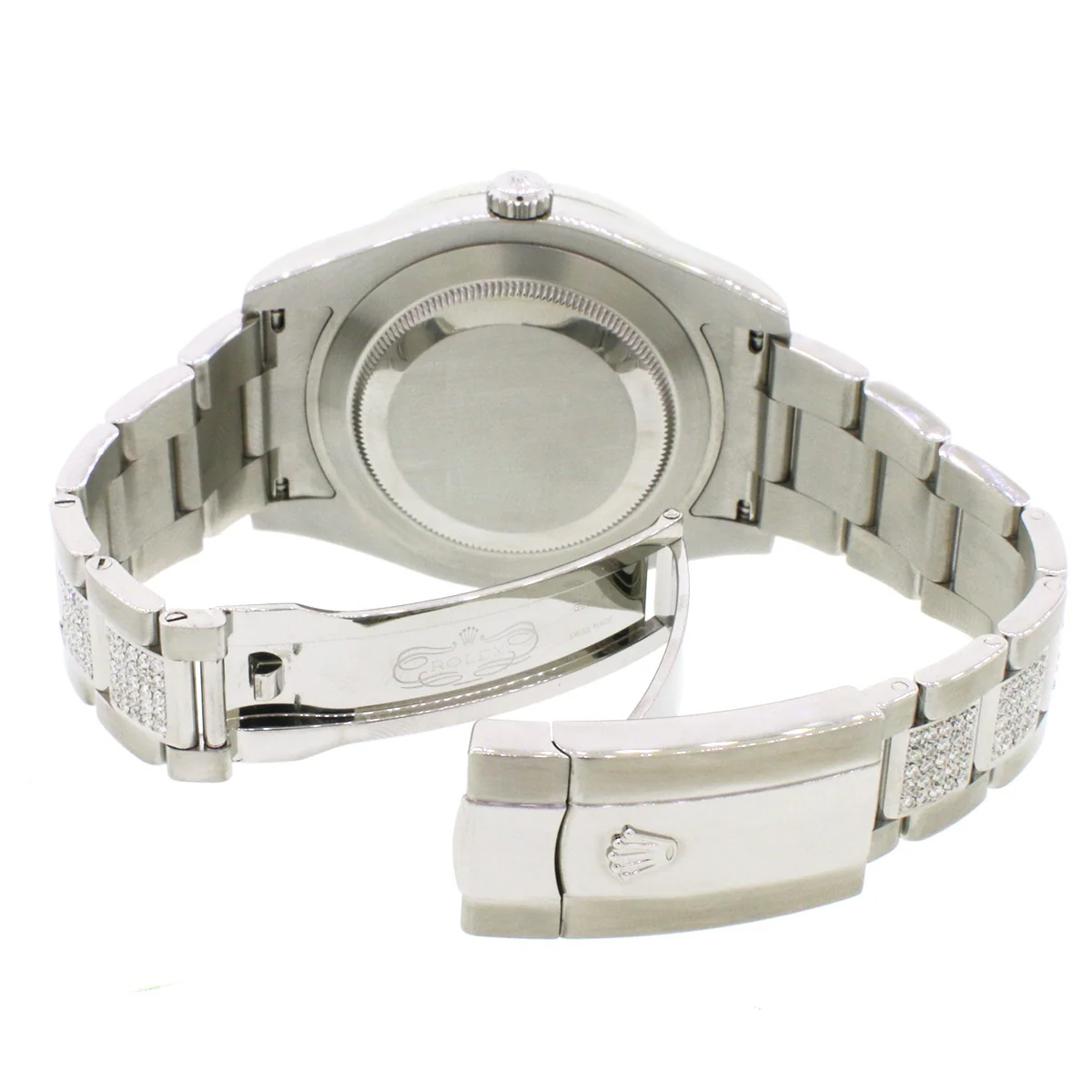 Rolex Datejust II 41mm 5.6CT Diamond Bezel/Bracelet/White Dial 116300 Watch Box Papers - Image 6