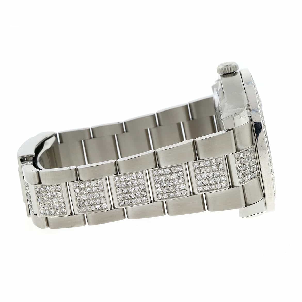 Rolex Datejust II 41mm 6.1CT Diamond Bezel/Bracelet/Silver Index Dial Steel Watch 116300 - Image 4