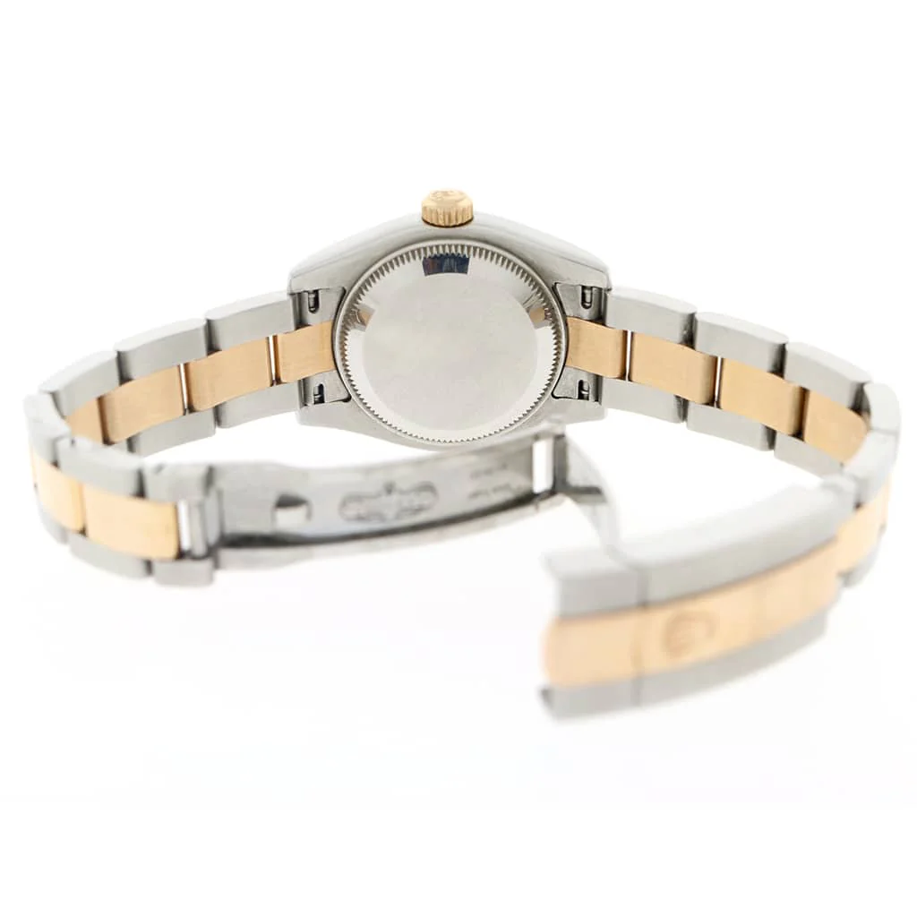 Rolex Datejust Ladies 2-Tone 18K Rose Gold/Steel 26MM Original White Stick Dial Oyster Watch 179171 - Image 10