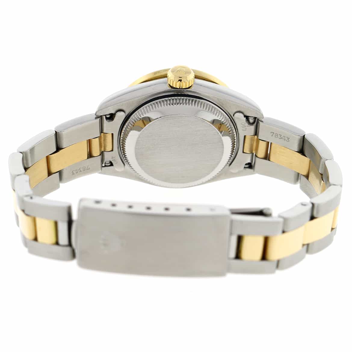 Rolex Datejust Ladies 2-Tone 18K Yellow Gold & Stainless Steel Original MOP Dial Watch with Custom Diamond Bezel - Image 10
