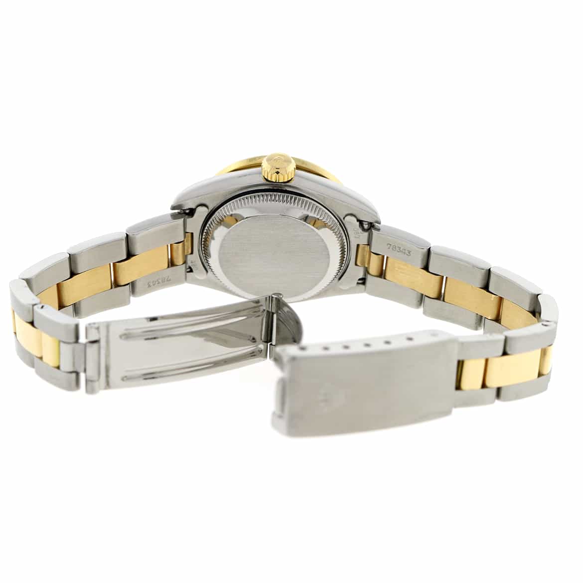 Rolex Datejust Ladies 2-Tone 18K Yellow Gold & Stainless Steel Original MOP Dial Watch with Custom Diamond Bezel - Image 11