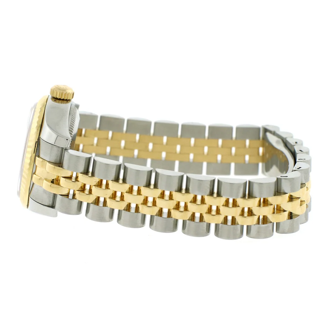 Rolex Datejust Ladies 2-Tone 18K Yellow Gold/Steel 26MM Factory White Roman Dial Jubilee Watch 179173 - Image 6