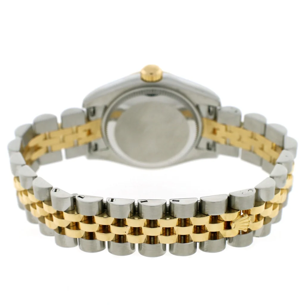 Rolex Datejust Ladies 2-Tone 18K Yellow Gold/Steel 26MM Factory White Roman Dial Jubilee Watch 179173 - Image 7