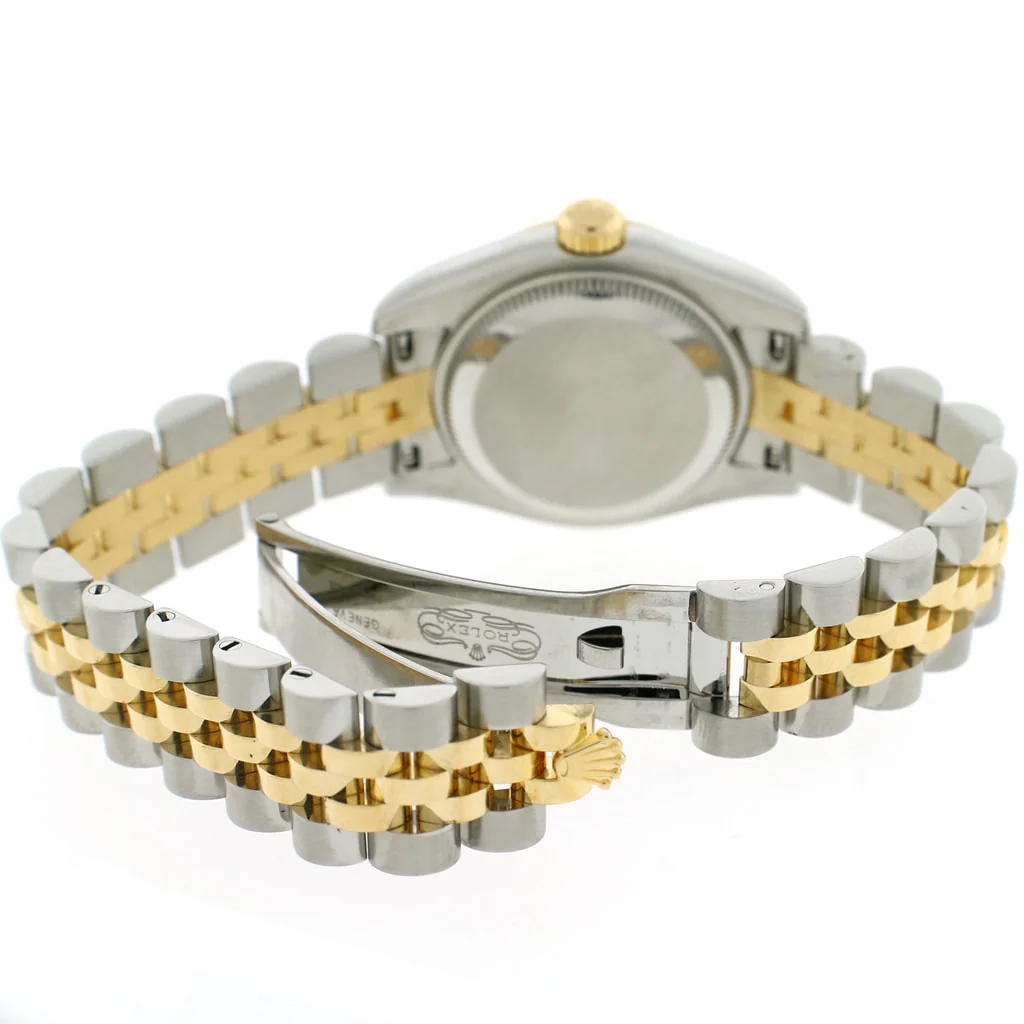 Rolex Datejust Ladies 2-Tone 18K Yellow Gold/Steel 26MM Factory White Roman Dial Jubilee Watch 179173 - Image 8