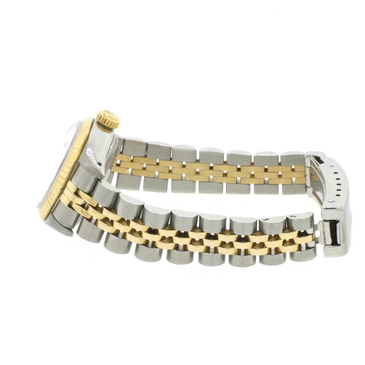 Rolex Datejust Ladies 2-Tone 18K Yellow Gold/Steel 26MM Original Rhodium Roman Dial Jubilee Watch 69173 - Image 4
