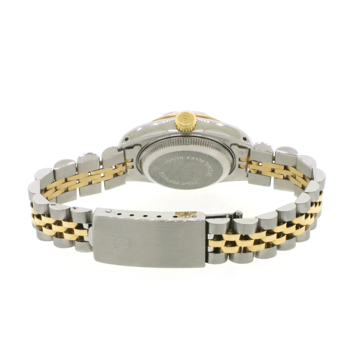 Rolex Datejust Ladies 2-Tone 18K Yellow Gold/Steel 26MM Original Rhodium Roman Dial Jubilee Watch 69173 - Image 5