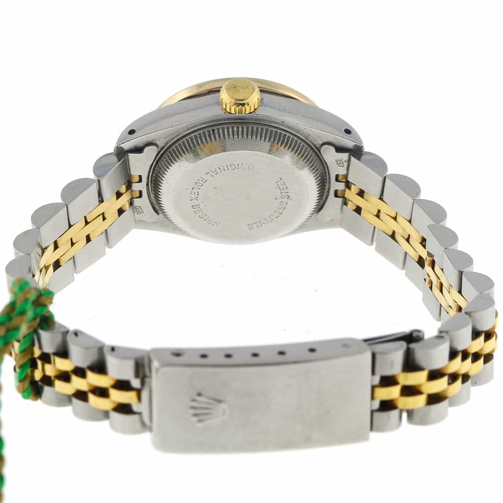 Rolex Datejust Ladies 2-Tone 18K Yellow Gold/Stainless Steel 26MM Automatic Watch 69173 w/Diamond Bezel - Image 7