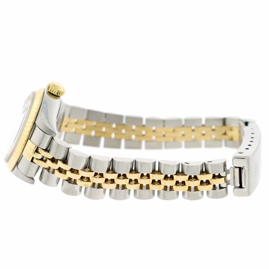 Rolex Datejust Ladies 2-Tone 18K Yellow Gold/Steel 26MM Original Champagne Index Dial Jubilee Watch 69173 - Image 6