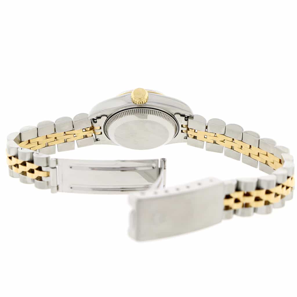 Rolex Datejust Ladies 2-Tone 18K Yellow Gold/Steel 26MM Original Champagne Index Dial Jubilee Watch 69173 - Image 8
