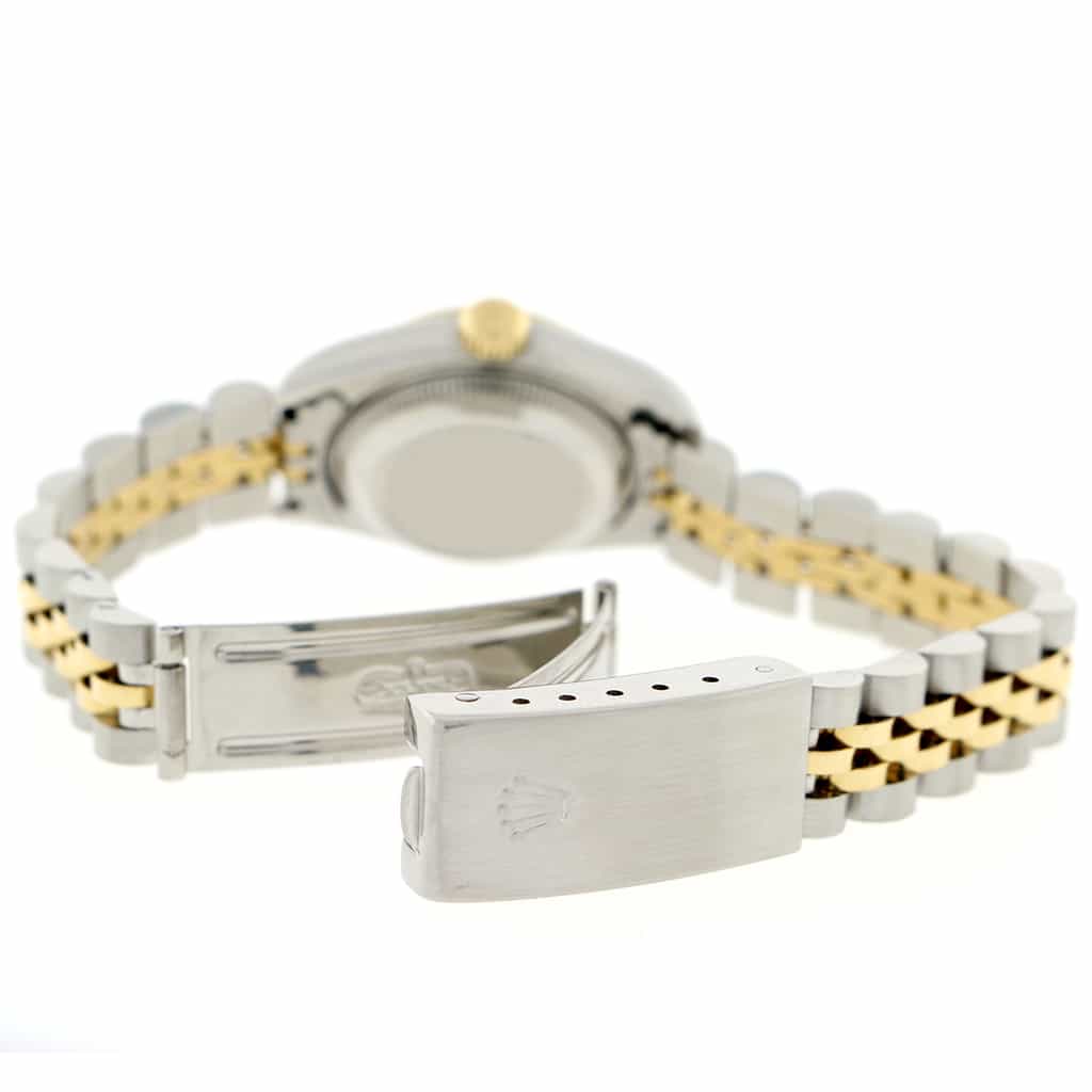 Rolex Datejust Ladies 2-Tone 18K Yellow Gold/Steel 26MM Original Champagne Roman Dial Jubilee Watch 79173 - Image 7