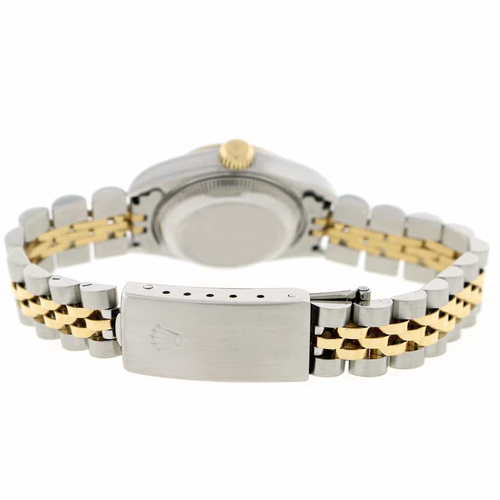 Rolex Datejust Ladies 2-Tone 18K Yellow Gold/Steel 26MM Original Champagne Roman Dial Jubilee Watch 79173 - Image 8