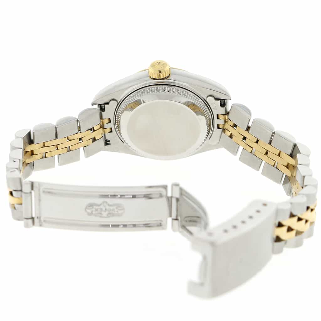 Rolex Datejust Ladies 2-Tone 18K Yellow Gold/Steel 26MM Original Pyramid Dial Jubilee Watch 79173 - Image 7