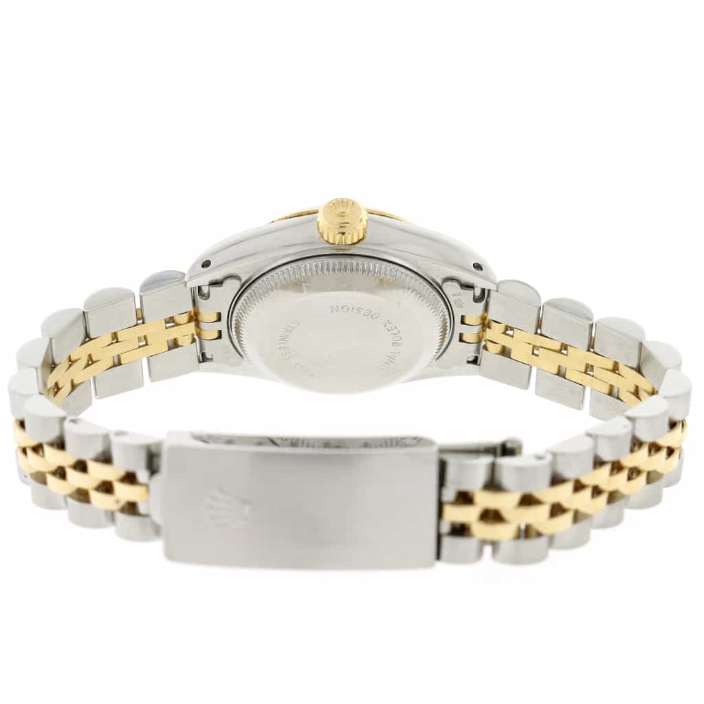 Rolex Datejust Ladies 2-Tone 18K Yellow Gold/Steel 26MM Original Silver Index Dial Jubilee Watch 179173 - Image 6