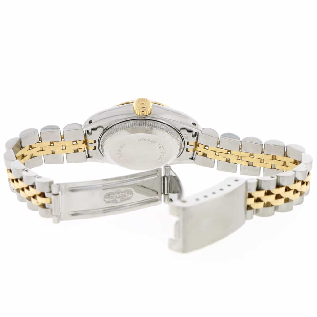 Rolex Datejust Ladies 2-Tone 18K Yellow Gold/Steel 26MM Original White Index Dial Jubilee Watch 69173 - Image 7
