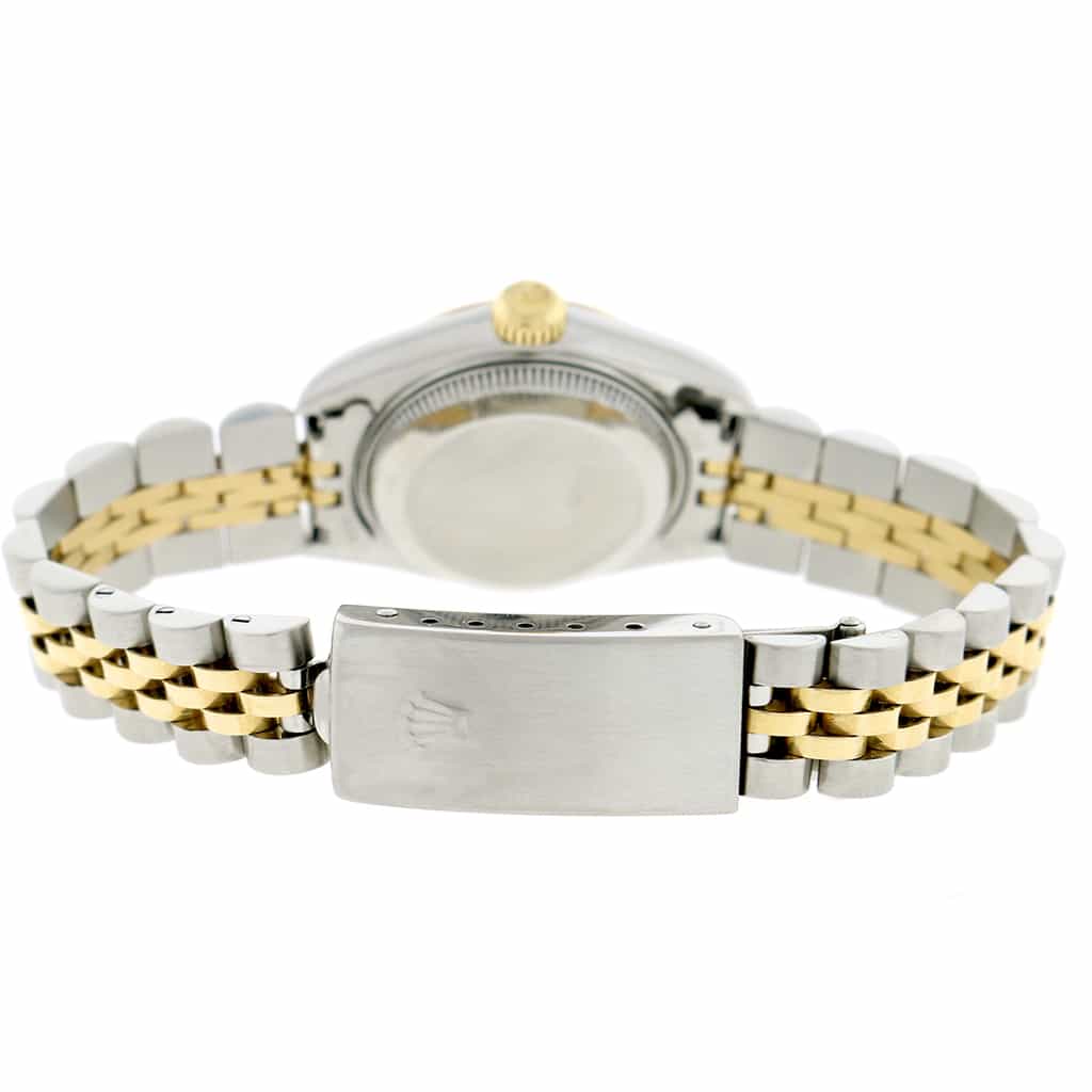 Rolex Datejust Ladies 2-Tone 18K Yellow Gold/Steel 26MM Original White Roman Dial Jubilee Watch 69173 - Image 7
