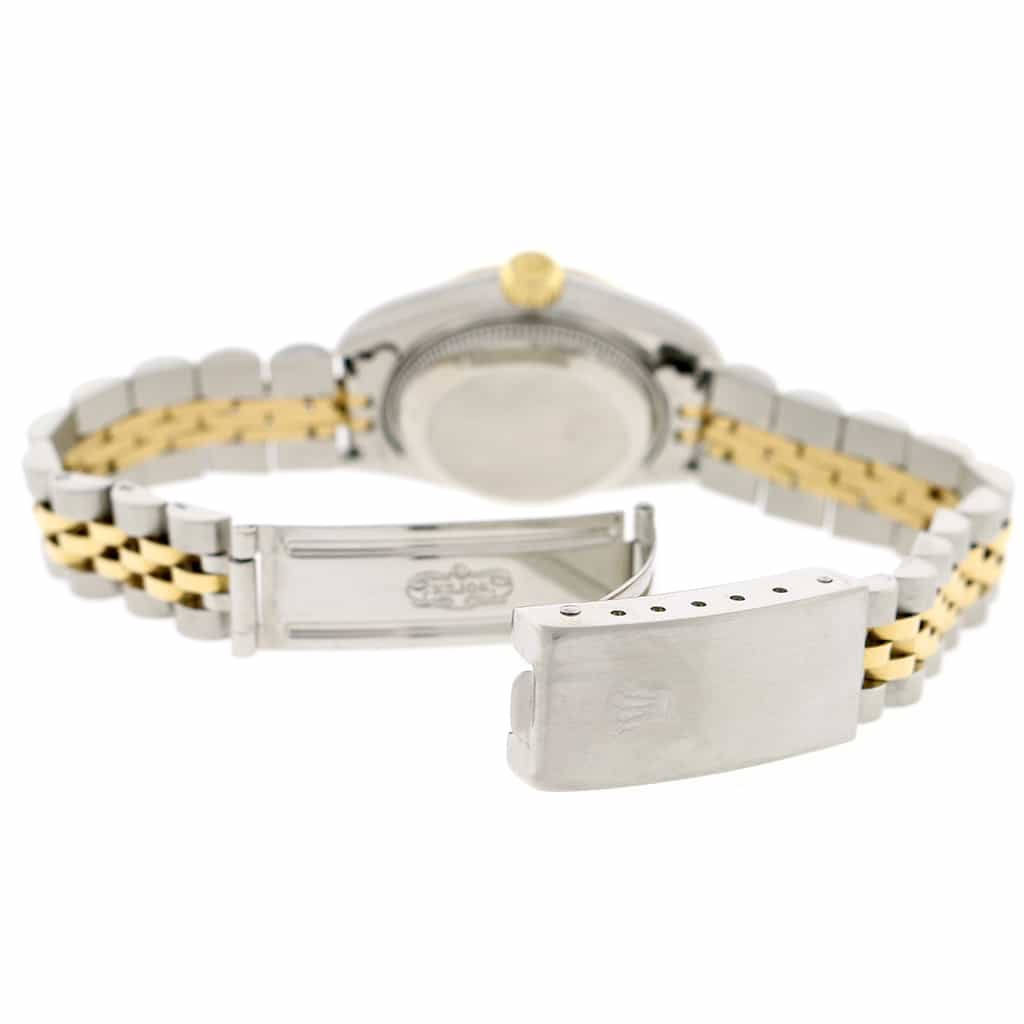 Rolex Datejust Ladies 2-Tone 18K Yellow Gold/Steel 26MM Original White Roman Dial Jubilee Watch 69173 - Image 7