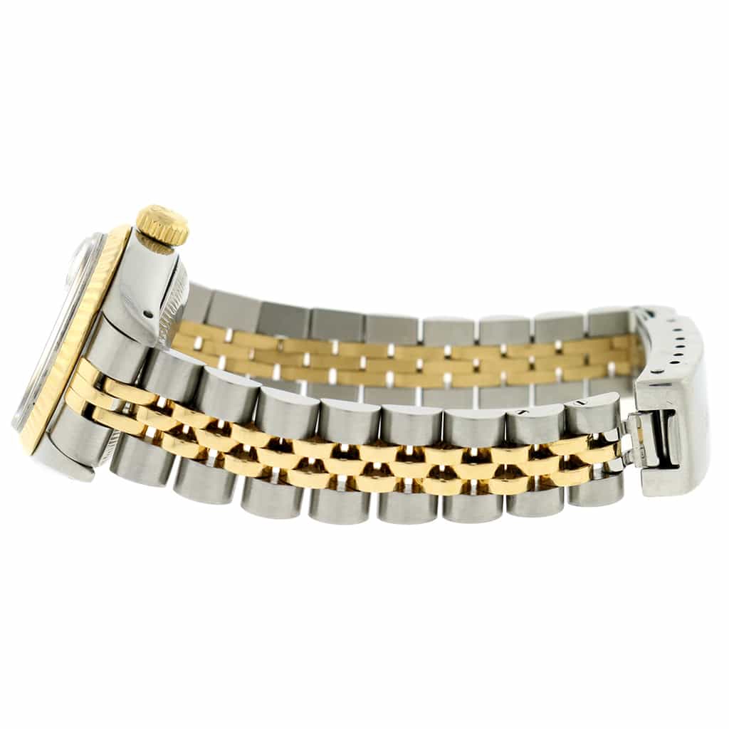 Rolex Datejust Ladies 2-Tone 18K Yellow Gold/Steel Original Champagne Roman Dial 26MM Jubilee Watch 69173 - Image 6
